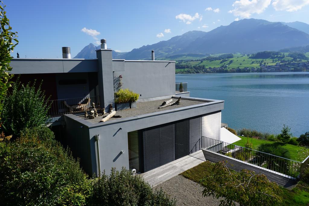 Luxury Loft On Top Of Villa Wilen With Tremendous Views By The Lake Sarnen Exterior photo